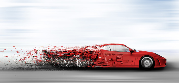 speeding car disintegrating - © adimas - stock.adobe.com
